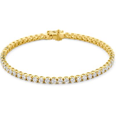 Quickjewels Huiscollectie Goud 14K geelgoud tennisarmband lab grown diamant 5.00ct f vs 3 mm 17,5 cm 4035884 Quickjewels Huiscollectie Goud 14K geelgoud tennisarmband lab grown diamant 5.00ct f vs 3 mm 17,5 cm 4035884