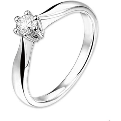 Quickjewels Huiscollectie Goud ring diamant 0.25ct h si 14K witgoud 4102032 Quickjewels Huiscollectie Goud ring diamant 0.25ct h si 14K witgoud 4102032