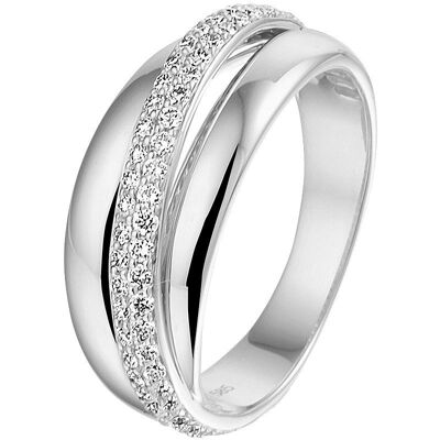 Quickjewels Huiscollectie Goud ring diamant 0.47ct h si 14K witgoud 4105295 Quickjewels Huiscollectie Goud ring diamant 0.47ct h si 14K witgoud 4105295