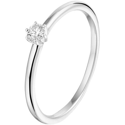 Quickjewels Huiscollectie Goud Witgouden Ring diamant 0.10ct H SI 4105307 17.25 mm (54) Quickjewels Huiscollectie Goud Witgouden Ring diamant 0.10ct H SI 4105307 17.25 mm (54)