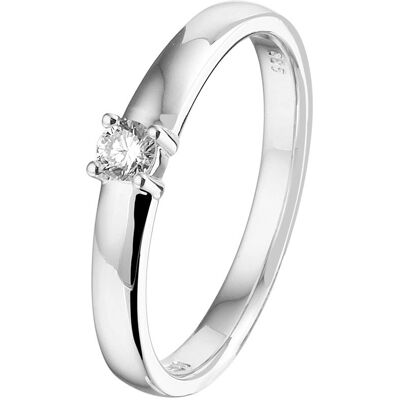Quickjewels Huiscollectie Goud ring diamant 0.10ct h si 14K witgoud 4105351 Quickjewels Huiscollectie Goud ring diamant 0.10ct h si 14K witgoud 4105351