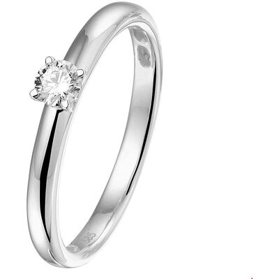 Quickjewels Huiscollectie Goud ring diamant 0.15ct h si 14K wit met palladium 4600057 Quickjewels Huiscollectie Goud ring diamant 0.15ct h si 14K wit met palladium 4600057