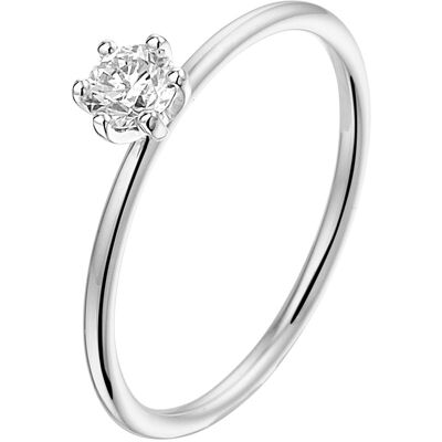 Quickjewels Huiscollectie Goud ring diamant 0.245ct h si 14K wit met palladium 4600113 Quickjewels Huiscollectie Goud ring diamant 0.245ct h si 14K wit met palladium 4600113