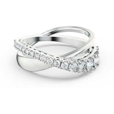 Swarovski 5572710 - Twist Ring Rows - Zilverkleurig - Ring - maat 60 Swarovski 5572710 - Twist Ring Rows - Zilverkleurig - Ring - maat 60
