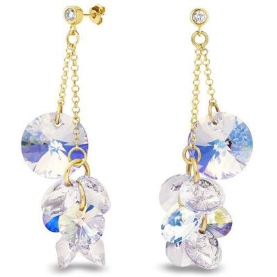 Spark KCG64287AB - Orchid Gilded - Aurora Borealis Crystal - Oorbellen Spark KCG64287AB - Orchid Gilded - Aurora Borealis Crystal - Oorbellen