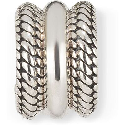 BUDDHA TO BUDDHA 430 one - Ben triple Earhoop Silver Single Piece - Oorbel BUDDHA TO BUDDHA 430 one - Ben triple Earhoop Silver Single Piece - Oorbel