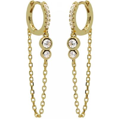 Karma H326GP - Hinged Hoops ROSARY - Oorbellen Karma H326GP - Hinged Hoops ROSARY - Oorbellen