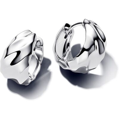 Pandora 293874C00 - Hoop Earrings Rippled Small - Oorbellen Pandora 293874C00 - Hoop Earrings Rippled Small - Oorbellen