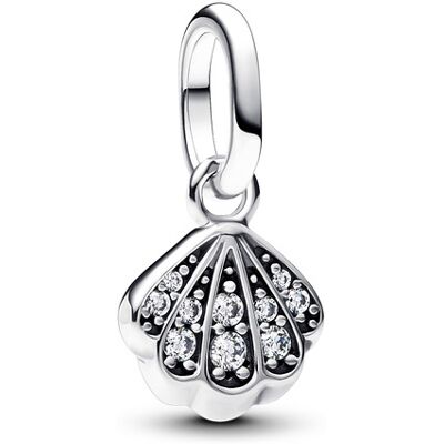 Pandora - 793855C01 - Sparkling Shell Mini Dangle Charm - Hangende bedel Pandora - 793855C01 - Sparkling Shell Mini Dangle Charm - Hangende bedel