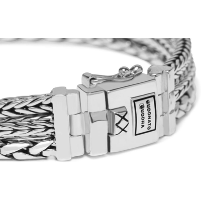 BUDDHA TO BUDDHA triple mini zilver armband - J104 D BUDDHA TO BUDDHA triple mini zilver armband - J104 D