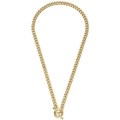 Fossil Sieraden Fossil JF04956710 - Carlie T-Bar - Goudkleurig - Ketting Fossil Sieraden Fossil JF04956710 - Carlie T-Bar - Goudkleurig - Ketting