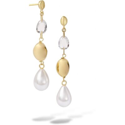 Casa Jewelry Casa TG.1351.00 - Nouveau White Goudkleur - Oorbellen Casa Jewelry Casa TG.1351.00 - Nouveau White Goudkleur - Oorbellen