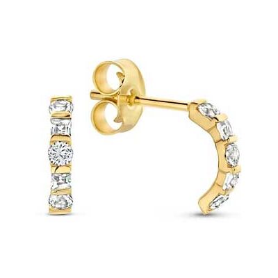 Jackie Gold JKE22.268 - Gaudi Variado Topaz Studs - Oorbellen Jackie Gold JKE22.268 - Gaudi Variado Topaz Studs - Oorbellen