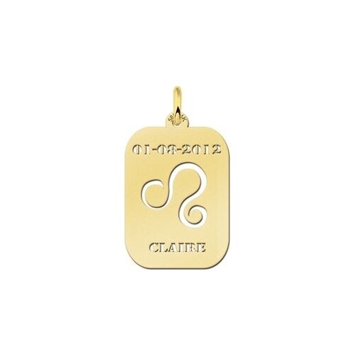 Names4ever Astrologie Leeuw Goud Hanger in Goud GHS005 female