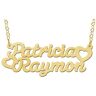 Names4ever Patricia-Raymon Stijl Gouden Naamketting Goudkleurig Figaro ketting 35cm female