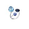 Glaskristal Ring van Spark Jewelry - Aquamarine Blauw female