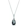 Druppel Zwarte Glaskristallen Ketting van Spark Jewelry Zwart 8 mm. female