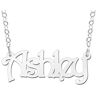 Names4ever Ashley Stijl Zilveren Naamketting Zilverkleurig Jasseron ketting 42cm female