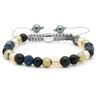 Spiral Blue Diamonds Kralen Armband van Karma Blauw female