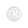 Decoratieve Zilveren Cirkel Munt met Zirkonia’s van MY iMenso Zilverkleurig female