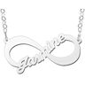 Names4ever Infinity Geschreven Naam Hanger Zilverkleurig Jasseron ketting 42cm female