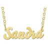 Names4ever Sandra Stijl Gouden Naamketting Goudkleurig Figaro ketting 35cm female