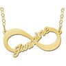 Names4ever Infinity Geschreven Naam Hanger Goudkleurig Venetiaans ketting 42cm female