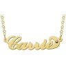 Names4ever Carrie Stijl Gouden Naamketting + Zirkonia Goudkleurig Jasseron ketting 42cm female