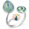 Glaskristal Ring van Spark Jewelry - Pacyfic Opal Blauw female