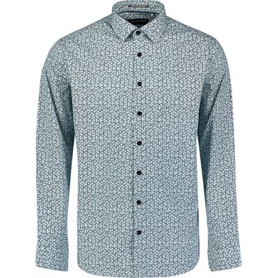 No Excess Overhemd Allover Printed Stretch Blauw heren Blauw L,M,3XL,XL,XXL unisex No Excess Overhemd Allover Printed Stretch Blauw heren Blauw L,M,3XL,XL,XXL unisex
