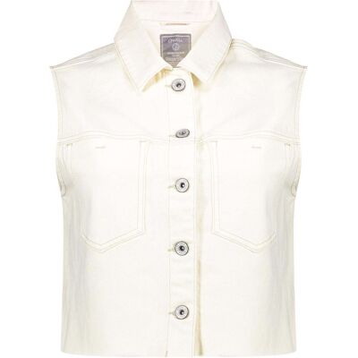Geisha Gilet Gebroken Wit dames Off White XL,L,XXL unisex Geisha Gilet Gebroken Wit dames Off White XL,L,XXL unisex
