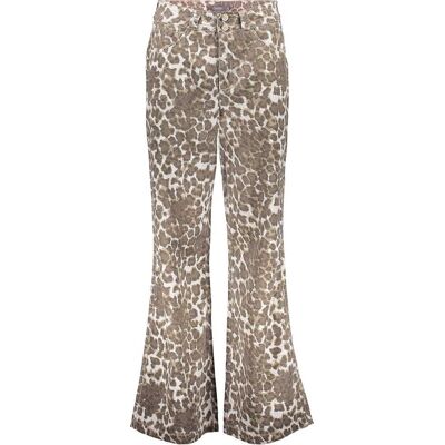 Geisha Jeans wide Leopard Kaki dames Zand / Kakhi S,XL,XS,M,XXL unisex Geisha Jeans wide Leopard Kaki dames Zand / Kakhi S,XL,XS,M,XXL unisex