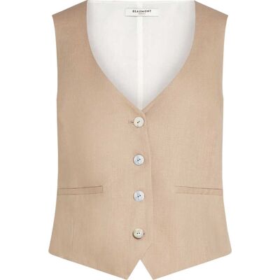 Beaumont Gilet Florine Beige dames Beige 36,42,40,38 unisex Beaumont Gilet Florine Beige dames Beige 36,42,40,38 unisex