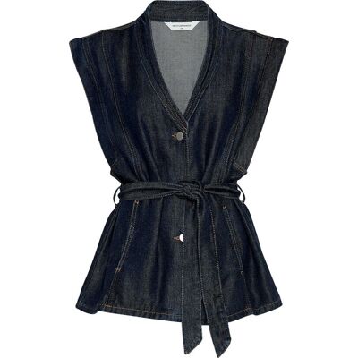MSCH Copenhagen Gilet Josephine Rue Blauw dames Jeans kleur M/L,L/XL,S/M unisex MSCH Copenhagen Gilet Josephine Rue Blauw dames Jeans kleur M/L,L/XL,S/M unisex