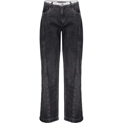 Geisha Jeans Wide Double Waistband Zwart dames Zwart XL,XS,L,M,XXL,S unisex Geisha Jeans Wide Double Waistband Zwart dames Zwart XL,XS,L,M,XXL,S unisex