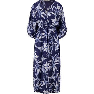 Zusss Kimono Jurk met Bloemenprint Blauw dames Blauw M,S,XS,XL,L unisex Zusss Kimono Jurk met Bloemenprint Blauw dames Blauw M,S,XS,XL,L unisex