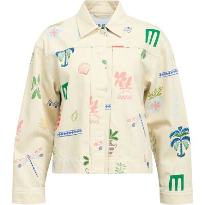 Object Jas Ally Print Beige dames Beige 34,38 unisex Object Jas Ally Print Beige dames Beige 34,38 unisex