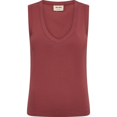 Mos Mosh Tanktop Elle V-neck Bordeaux Rood dames Bordeaux Rood S,L,XS unisex Mos Mosh Tanktop Elle V-neck Bordeaux Rood dames Bordeaux Rood S,L,XS unisex
