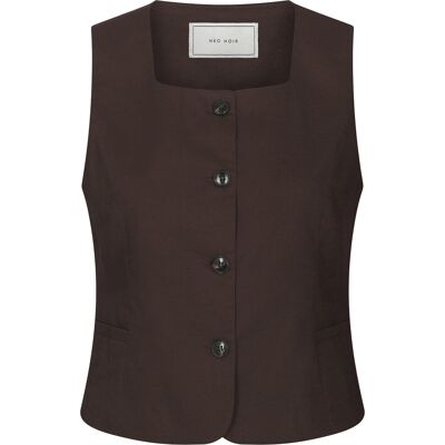 Neo Noir Top Yula Linnen Bruin dames Bruin 42,44,38,34,36,40 unisex Neo Noir Top Yula Linnen Bruin dames Bruin 42,44,38,34,36,40 unisex