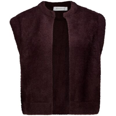 Rino & Pelle Short waistcoat Bordeaux dames Bruin L,M,XL,S,XS unisex Rino & Pelle Short waistcoat Bordeaux dames Bruin L,M,XL,S,XS unisex