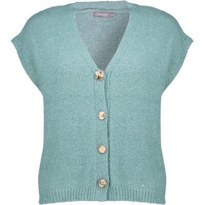 Geisha Gebreid Gilet with buttons Aqua dames Aqua XL,M,L,S,XXL,XS unisex Geisha Gebreid Gilet with buttons Aqua dames Aqua XL,M,L,S,XXL,XS unisex