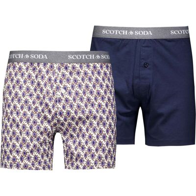 Scotch & Soda Boxershorts 2-Pack Navy heren Navy M,S unisex Scotch & Soda Boxershorts 2-Pack Navy heren Navy M,S unisex