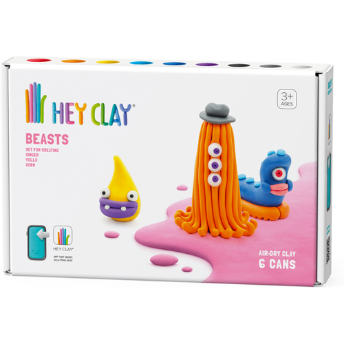 HEYCLAY Beesten set: worm, gember en druppel