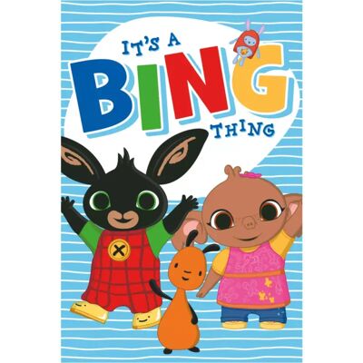 Bing fleece deken it's a Bing thing 100 x 150 cm Blauw Bing fleece deken it's a Bing thing 100 x 150 cm Blauw