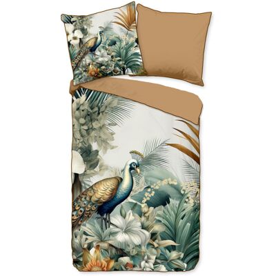 Descanso Dekbedovertrek "bladeren en vogels" - Multi - (155x220 cm) - Katoen Satijn Multicolor Descanso Dekbedovertrek "bladeren en vogels" - Multi - (155x220 cm) - Katoen Satijn Multicolor