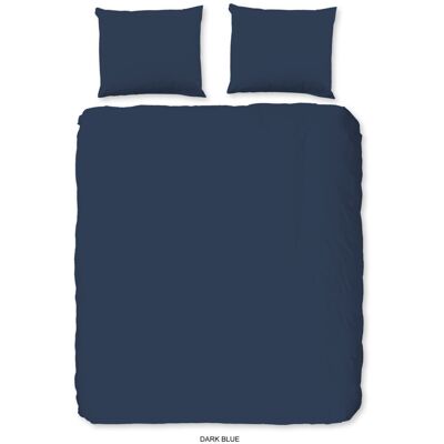 HIP Dekbedovertrek "uni dessin" - Blauw - (240x200/220 cm) - Katoen Satijn Blauw HIP Dekbedovertrek "uni dessin" - Blauw - (240x200/220 cm) - Katoen Satijn Blauw