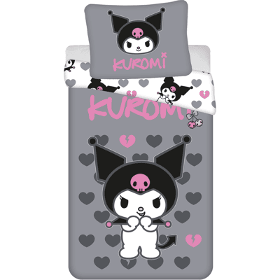 Hello Kitty Dekbedovertrek Kuromi 140 X 200 cm - 70x90 cm - katoen Wit Hello Kitty Dekbedovertrek Kuromi 140 X 200 cm - 70x90 cm - katoen Wit