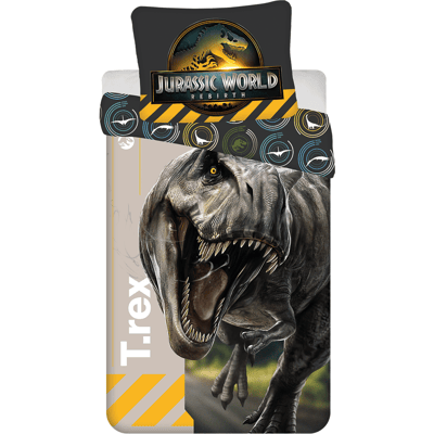 Jurassic World Dekbedovertrek T-Rex 140 x 200 cm - Katoen Multicolor Jurassic World Dekbedovertrek T-Rex 140 x 200 cm - Katoen Multicolor