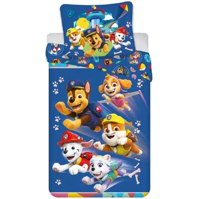 Paw Patrol Brave Pups dekbedovertrek 140 x 200 cm - 70 x 90 cm Katoen Blauw Paw Patrol Brave Pups dekbedovertrek 140 x 200 cm - 70 x 90 cm Katoen Blauw