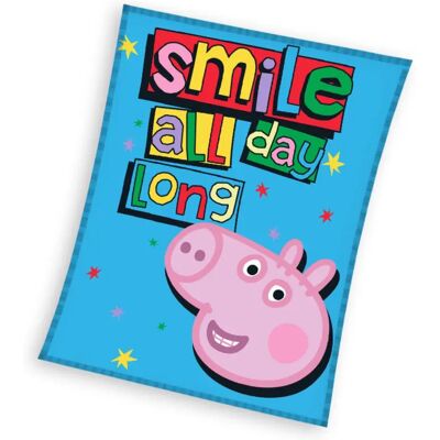Peppa Pig Fleece plaid Smile 110 x 140 cm Multicolor Peppa Pig Fleece plaid Smile 110 x 140 cm Multicolor